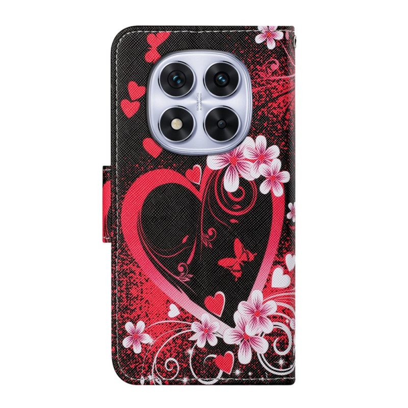 Folio-hoesje Xiaomi Redmi Note 14 Pro Plus 5g Rood Hart