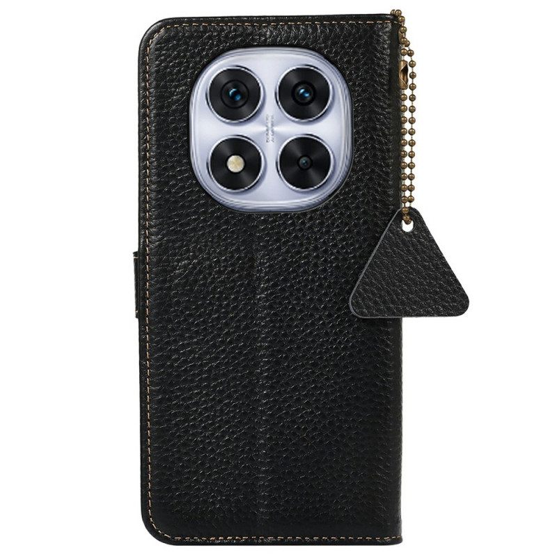 Folio-hoesje Xiaomi Redmi Note 14 Pro Plus 5g Telefoonhoesje Echt Leer Met Rfid-blokkering