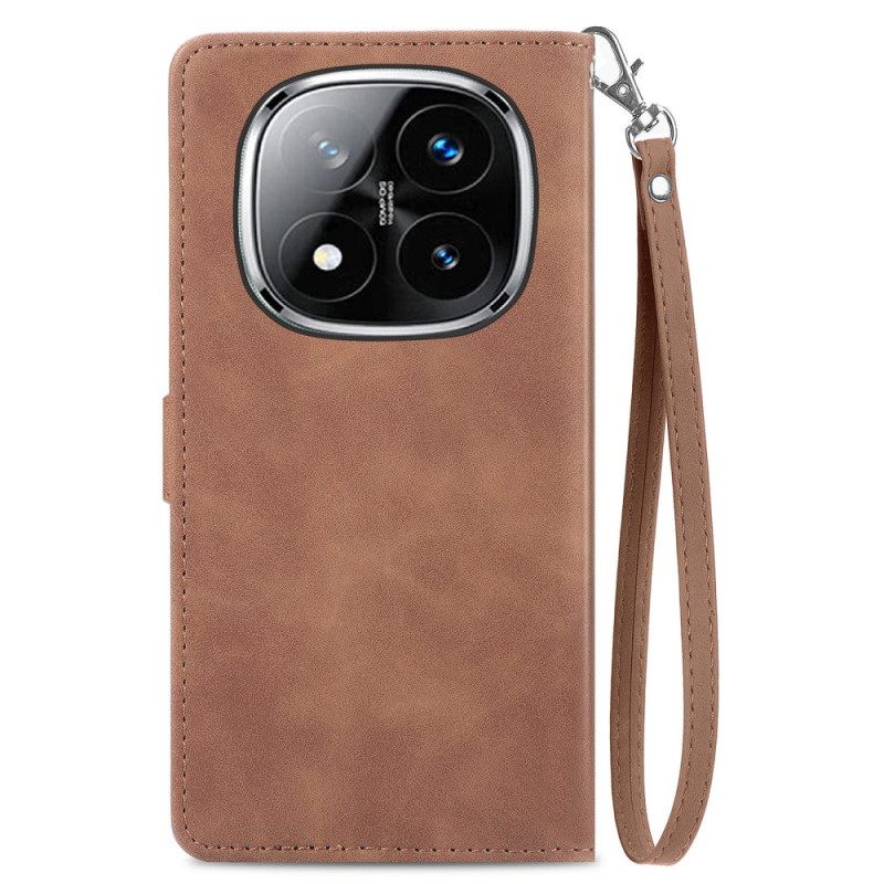 Folio-hoesje Xiaomi Redmi Note 14 Pro Plus 5g Telefoonhoesje Kant Met Ritsvak