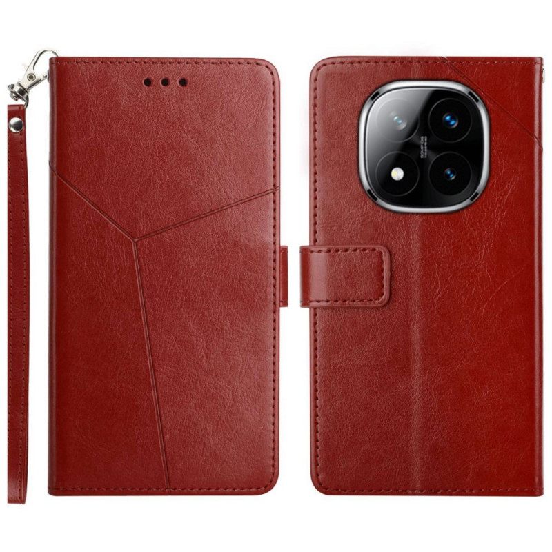 Folio-hoesje Xiaomi Redmi Note 14 Pro Plus 5g Telefoonhoesje Y-design Met Bandje