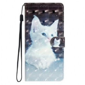 Folio-hoesje Xiaomi Redmi Note 14 Pro Plus 5g Witte Kat 3d