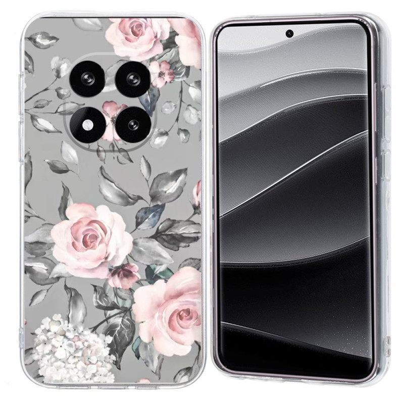Hoesje Xiaomi Redmi Note 14 Pro Plus 5g Roze Bloemen