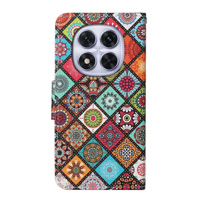 Leren Hoesje Voor Xiaomi Redmi Note 14 Pro Plus 5g Etnische Stijl