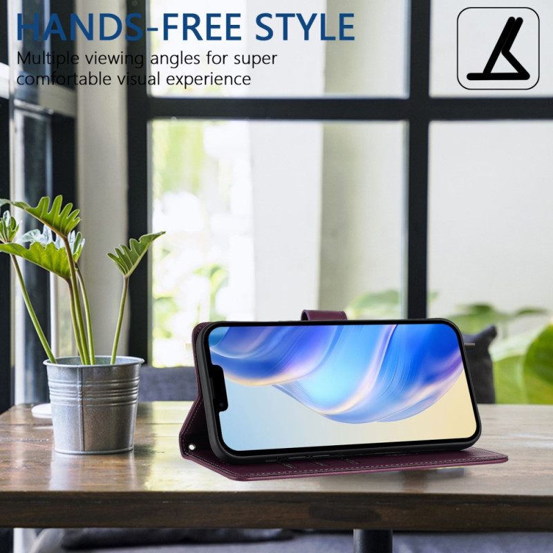 Leren Hoesje Voor Xiaomi Redmi Note 14 Pro Plus 5g Honingraat