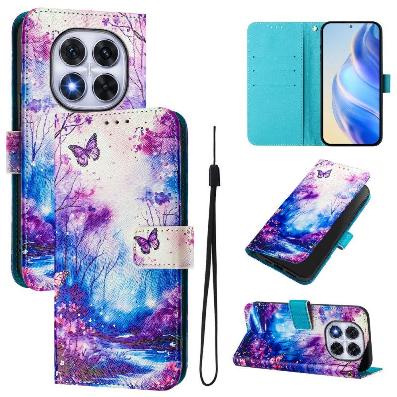 Leren Hoesje Voor Xiaomi Redmi Note 14 Pro Plus 5g Vallei Der Dromen