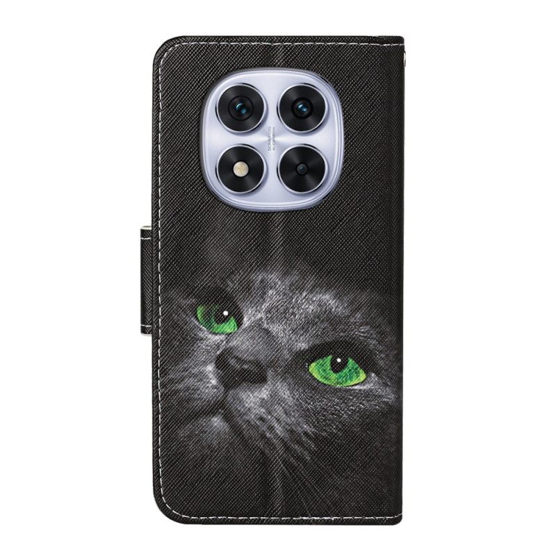 Leren Hoesje Voor Xiaomi Redmi Note 14 Pro Plus 5g Zwarte Kat