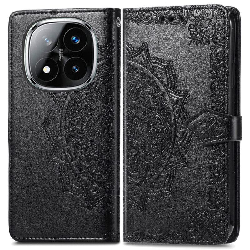 Leren Hoesje Xiaomi Redmi Note 14 Pro Plus 5g Barok Mandala Bescherming Hoesje
