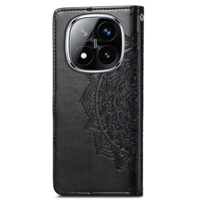 Leren Hoesje Xiaomi Redmi Note 14 Pro Plus 5g Barok Mandala Bescherming Hoesje