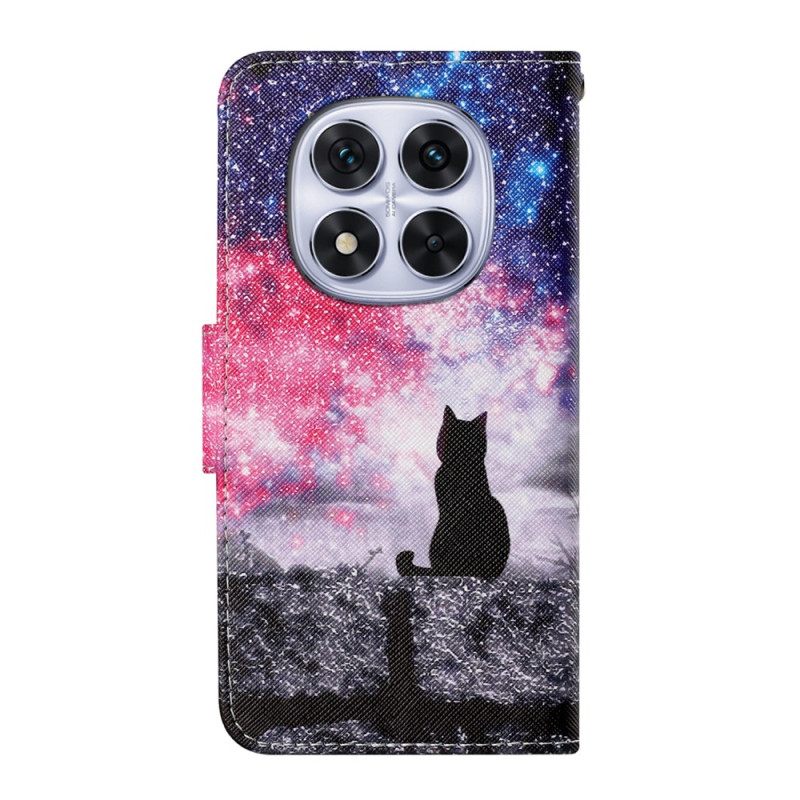 Leren Hoesje Xiaomi Redmi Note 14 Pro Plus 5g Galaxy Kat Bescherming Hoesje