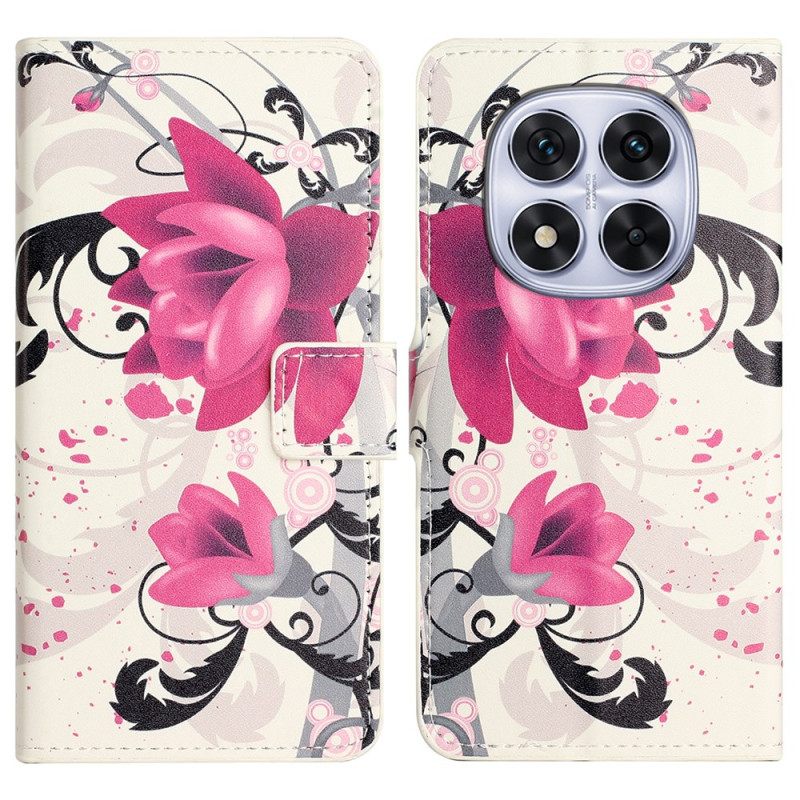 Leren Hoesje Xiaomi Redmi Note 14 Pro Plus 5g Lotus