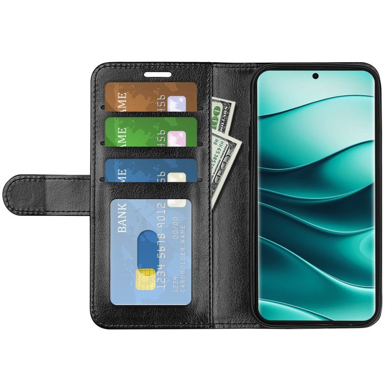 Leren Hoesje Xiaomi Redmi Note 14 Pro Plus 5g Vintage Bescherming Hoesje