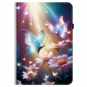 Cover Voor Samsung Galaxy Tab S10 Fe Plus Lichtgevende Vlinders