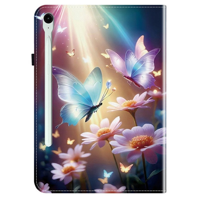 Cover Voor Samsung Galaxy Tab S10 Fe Plus Lichtgevende Vlinders