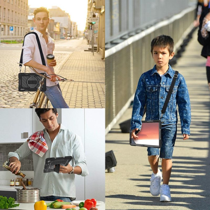 Hoesje Samsung Galaxy Tab S10 Fe Plus Standaard En Schouderband