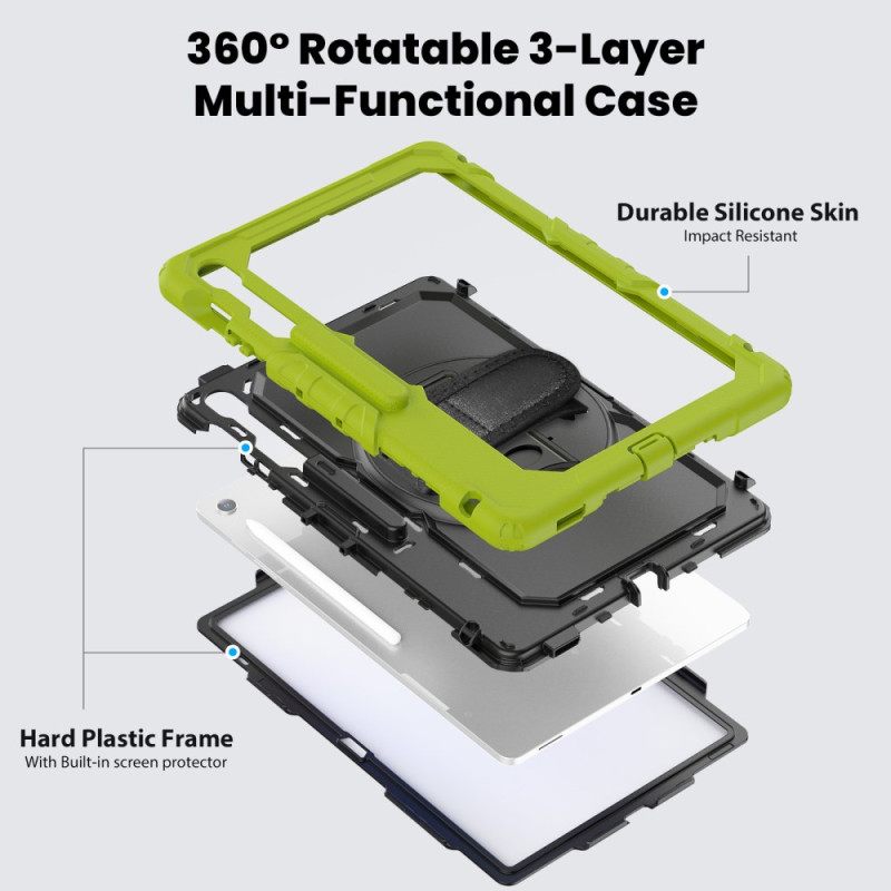 Hoesje Samsung Galaxy Tab S10 Fe Plus Ultra-resistent Met Schouderband Bescherming Hoesje