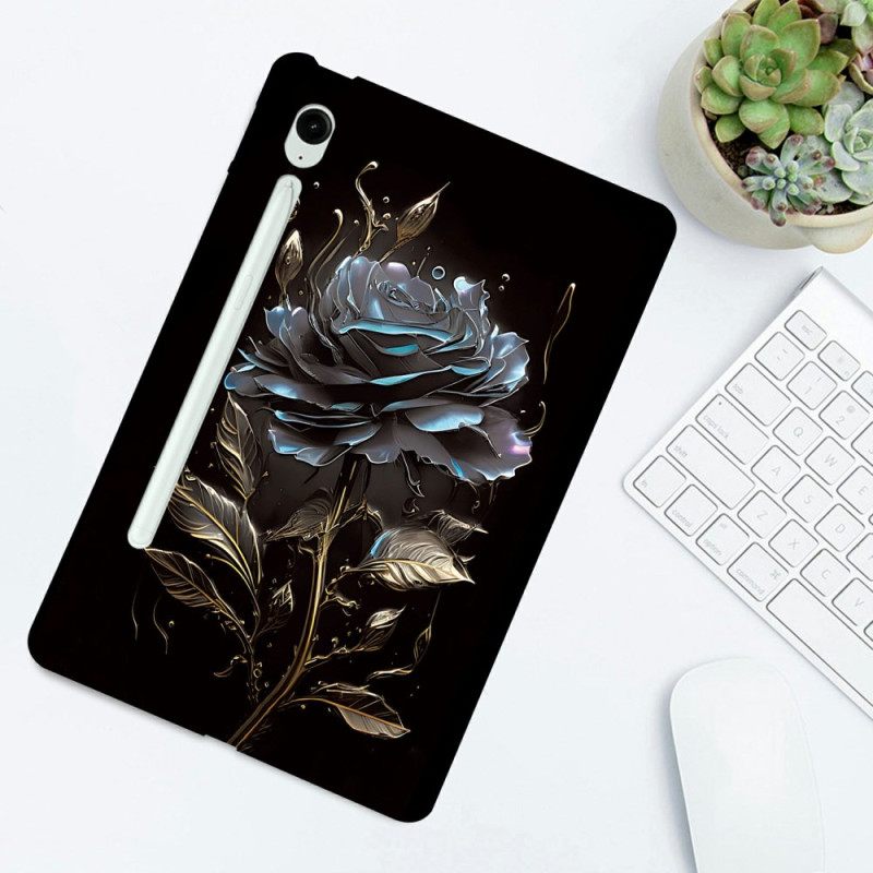 Hoesje Samsung Galaxy Tab S10 Fe Plus Zwarte Roos