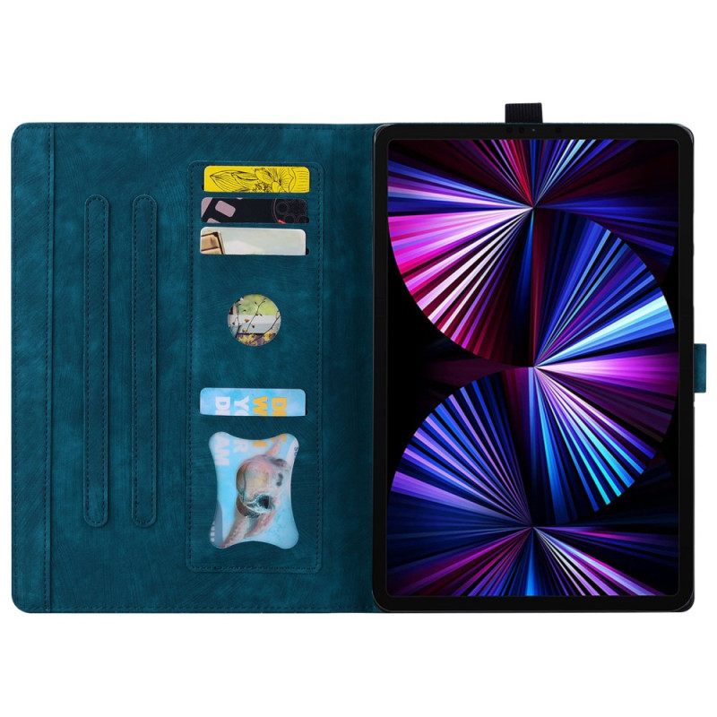 Leren Hoesje Voor Samsung Galaxy Tab S10 Fe Plus Kattenscène
