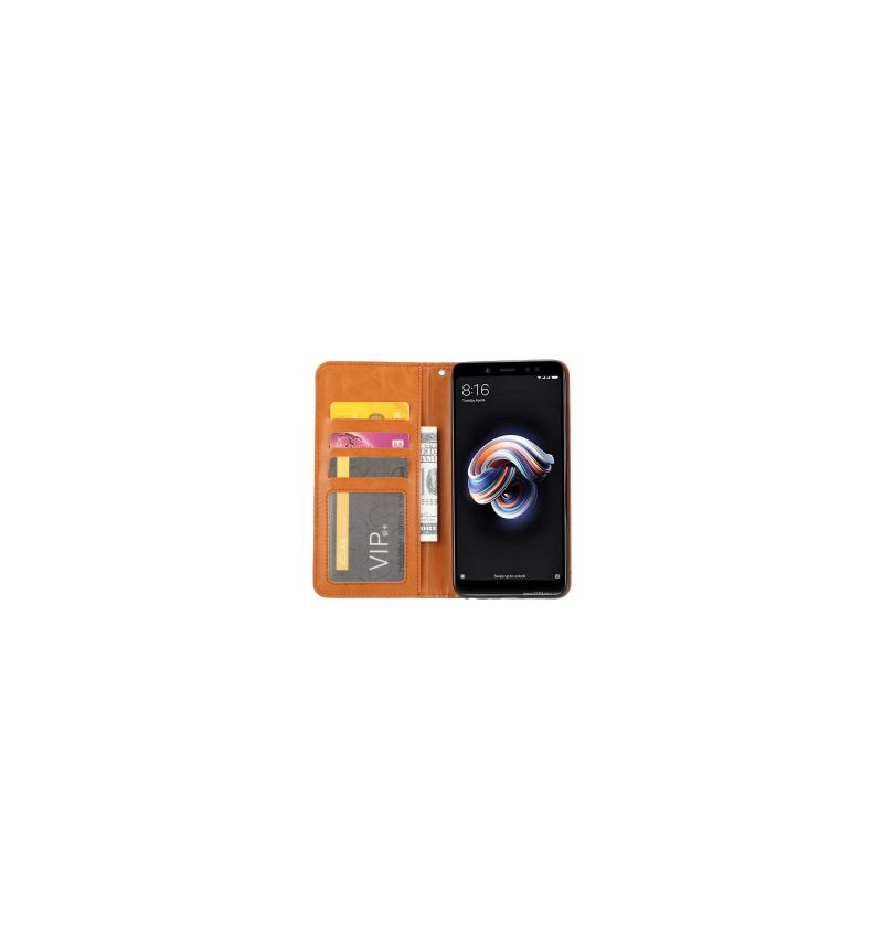 Folio-hoesje voor Xiaomi Redmi Note 6 Pro Portemonnee Leren Stand Case