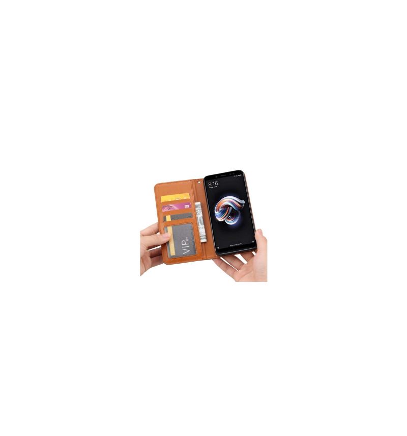 Folio-hoesje voor Xiaomi Redmi Note 6 Pro Portemonnee Leren Stand Case