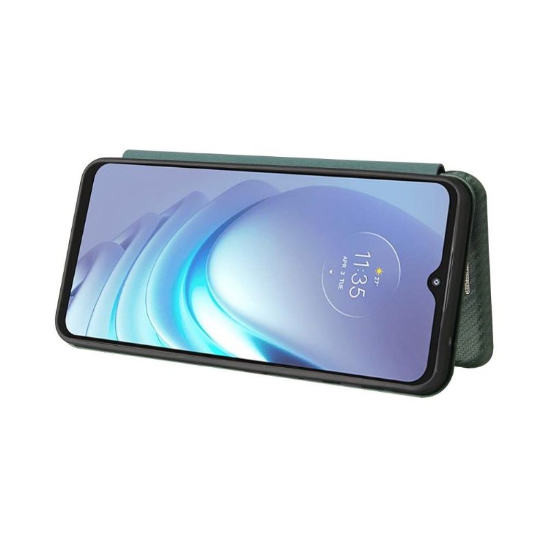 Folio-hoesje voor Motorola Moto G50 Kunstleer In Koolstofvezelstijl