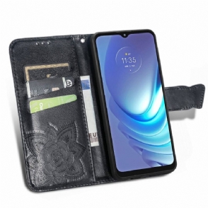 Folio-hoesje voor Motorola Moto G50 Vlinder Met Reliëf