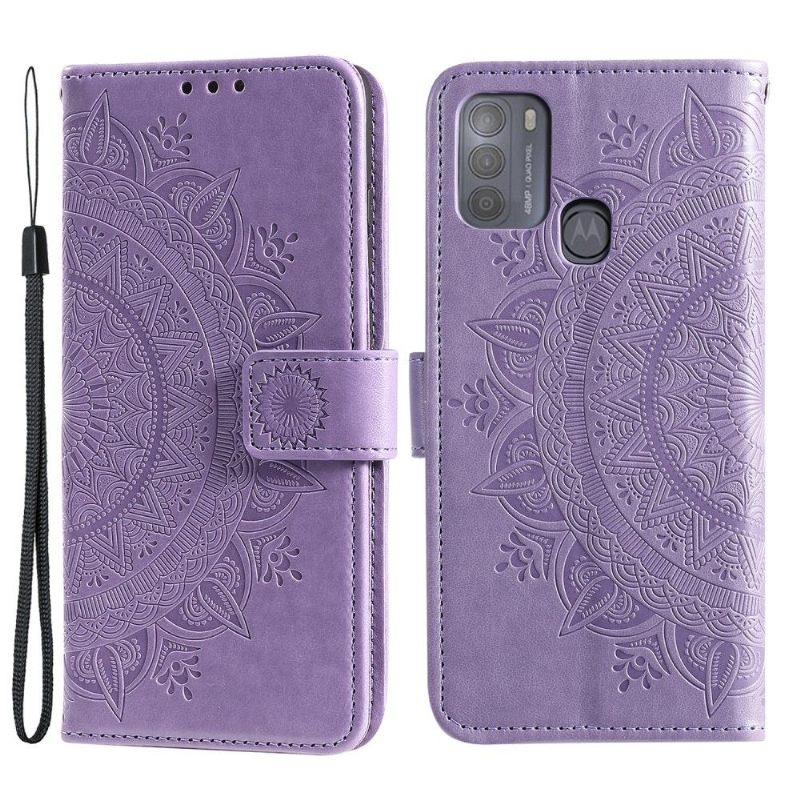 Folio-hoesje voor Motorola Moto G50 Zon Mandala