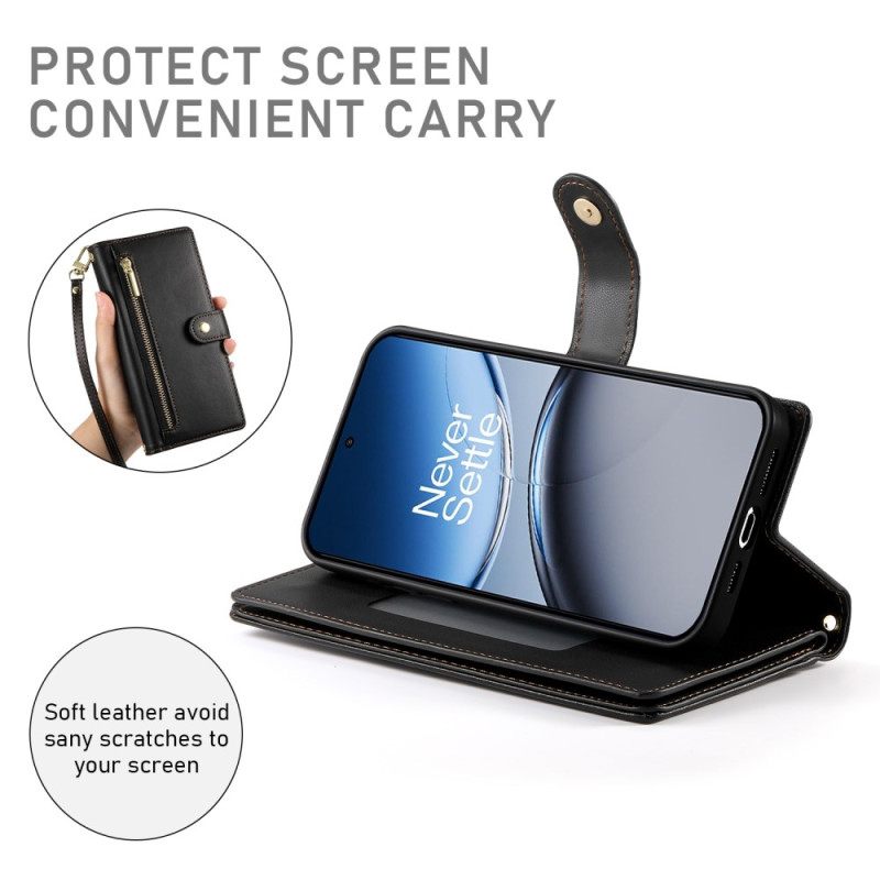 Bescherming Hoesje Oneplus Nord 4 Portemonnee Met Bandje En Schouderband