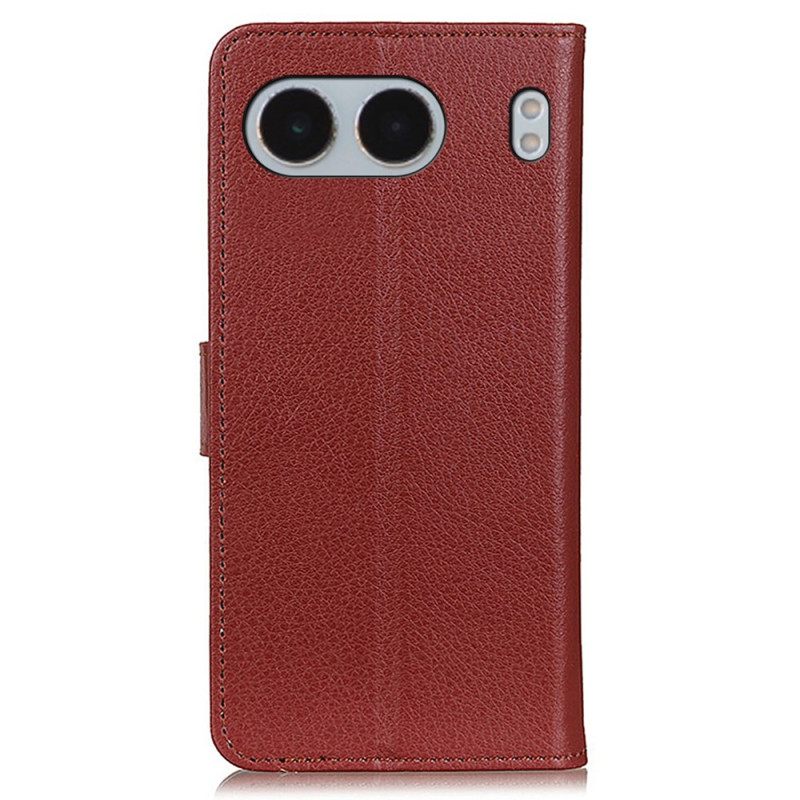 Bescherming Hoesje Oneplus Nord 4 Traditioneel Kunstleer