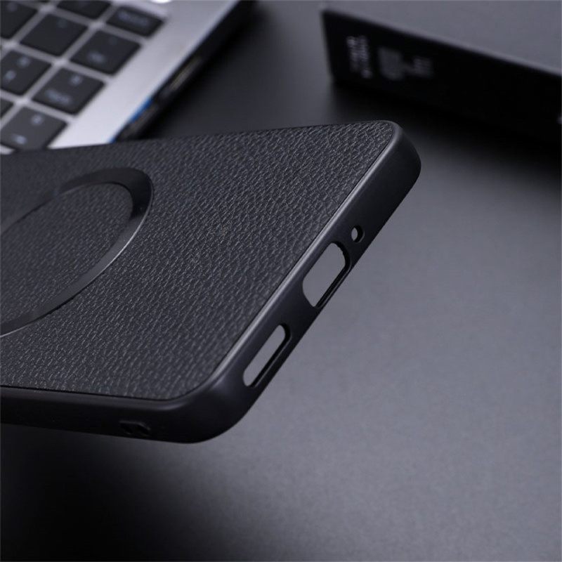 Case Hoesje Oneplus Nord 4 Telefoonhoesje Lychee Kunstleer Compatibel Met Magsafe