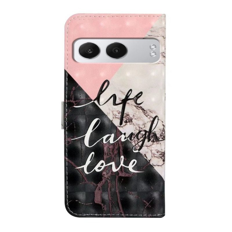 Flip Case Leren Oneplus Nord 4 3d-marmer