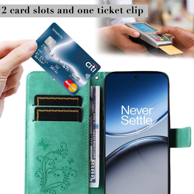 Flip Case Leren Oneplus Nord 4 Gigantische Vlinderband