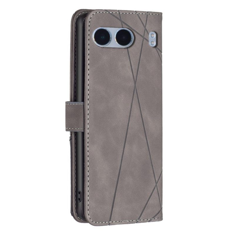 Flip Case Leren Oneplus Nord 4 Patroon Binfen Kleur