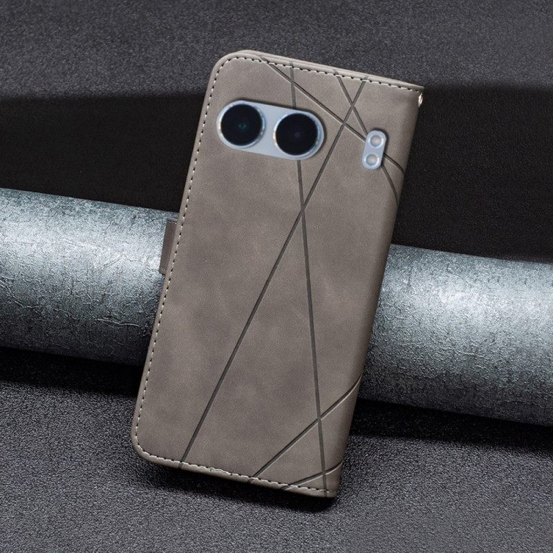 Flip Case Leren Oneplus Nord 4 Patroon Binfen Kleur