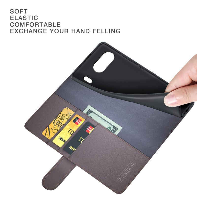 Folio-hoesje Oneplus Nord 4 Telefoonhoesje Echt Leer