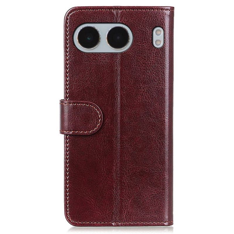 Folio-hoesje Oneplus Nord 4 Telefoonhoesje Lakleer