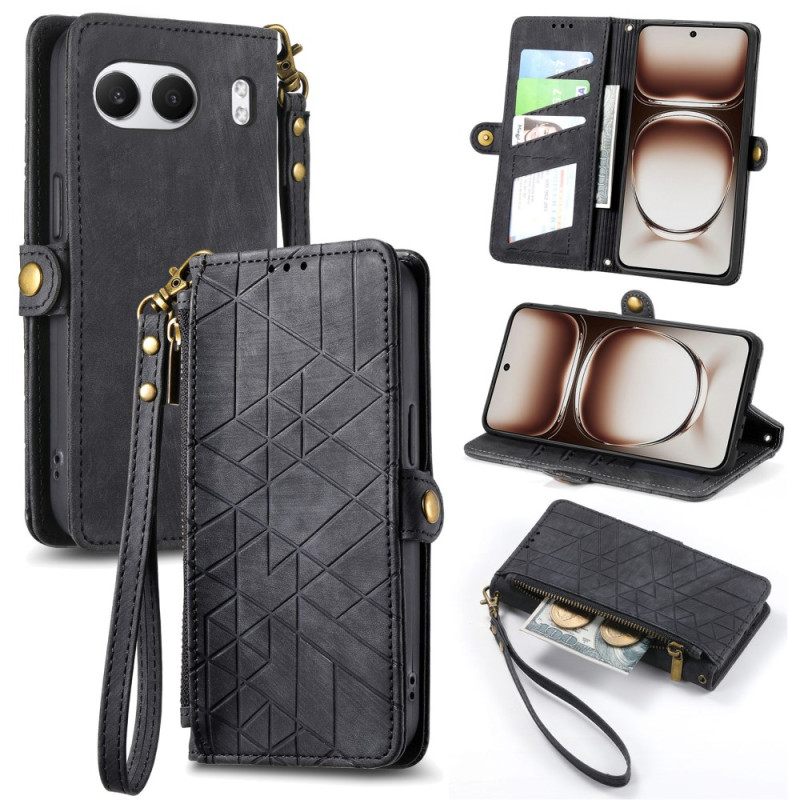 Folio-hoesje Oneplus Nord 4 Telefoonhoesje Portemonnee Met Geometrisch Patroon