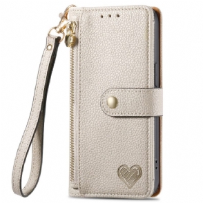 Folio-hoesje Oneplus Nord 4 Telefoonhoesje Portemonnee Met Hartvormige Rfid-blokkering