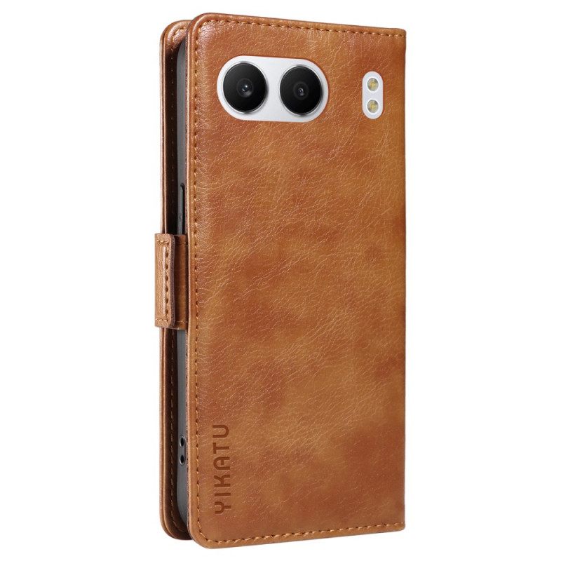 Folio-hoesje Oneplus Nord 4 Yikatu Lychee-imitatieleer
