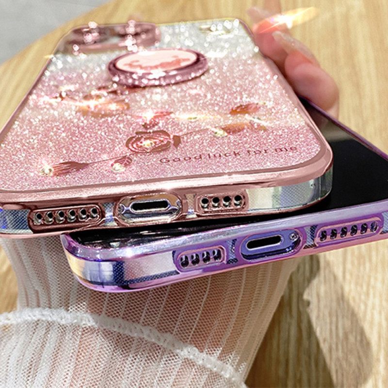 Hoesje Oneplus Nord 4 Kadem Ringhouder Met Pailletten En Strasssteentjes