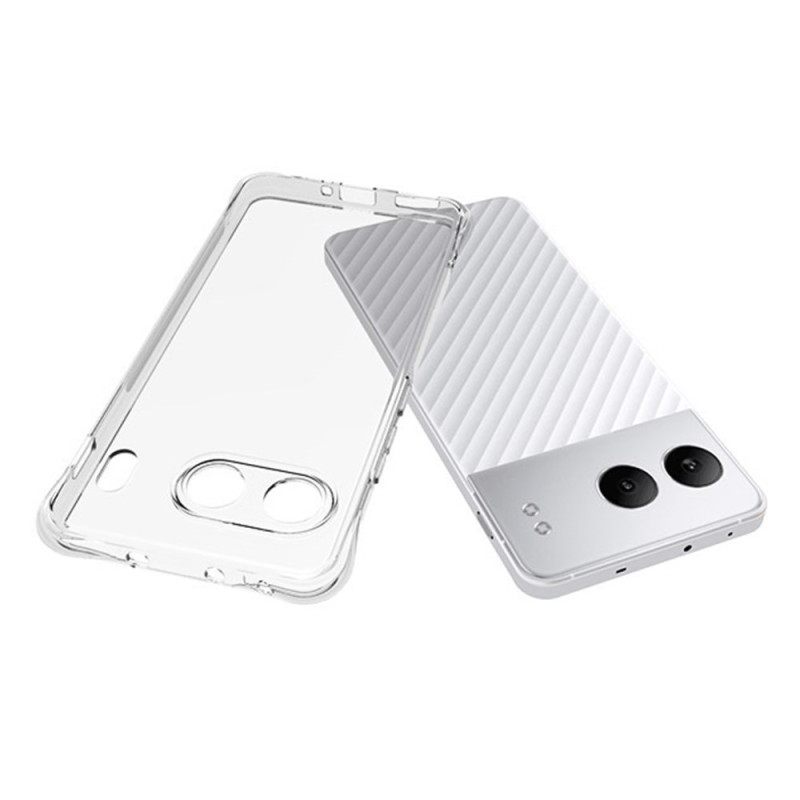 Hoesje Oneplus Nord 4 Verstevigd Transparant Met Gehard Glazen Schermbeschermer Bescherming Hoesje