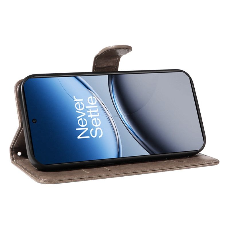 Leren Hoesje Oneplus Nord 4 Bloemenpatroon