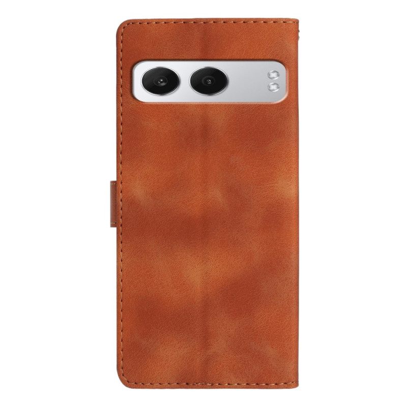Leren Hoesje Oneplus Nord 4 Bloemenprint