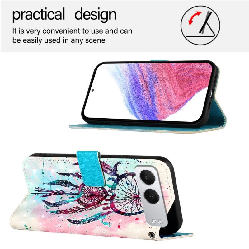 Leren Hoesje Oneplus Nord 4 Dromenvanger In Aquarel Bescherming Hoesje