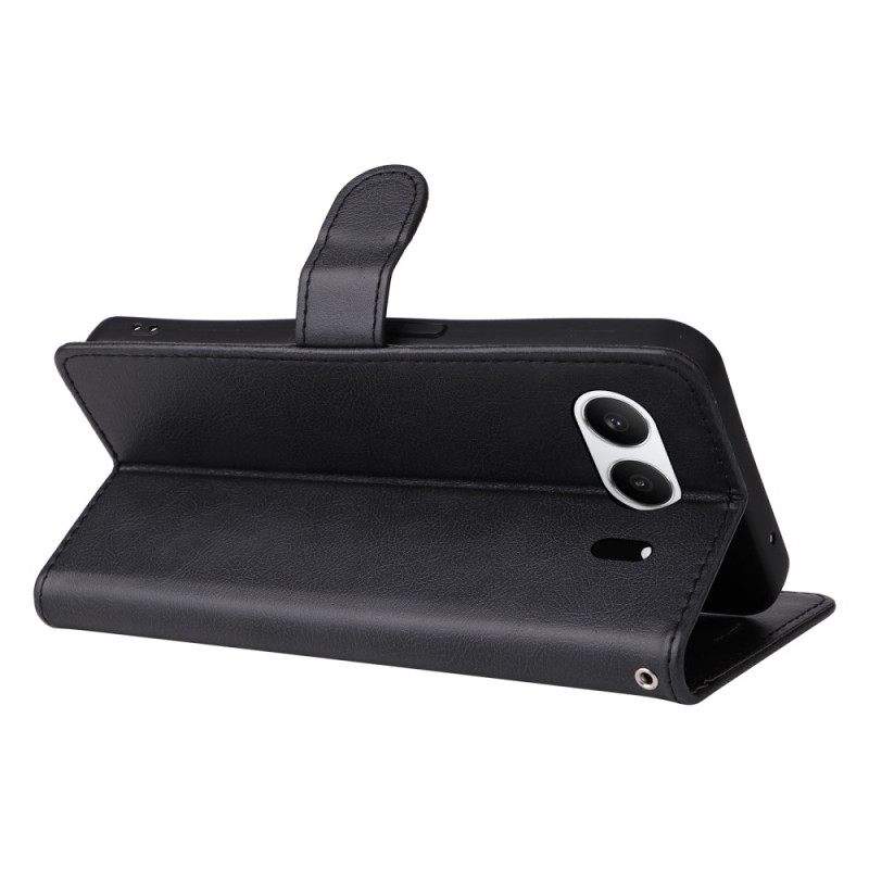 Leren Hoesje Oneplus Nord 4 Effen Leerlook