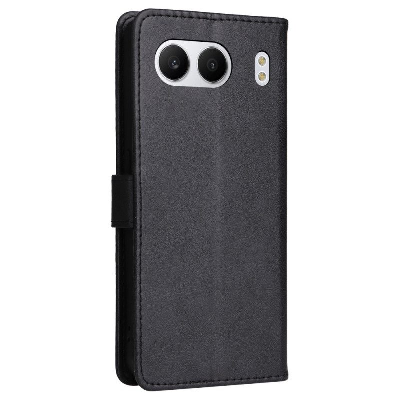 Leren Hoesje Oneplus Nord 4 Effen Leerlook