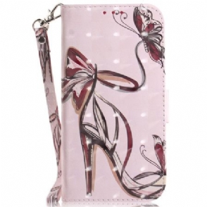 Leren Hoesje Oneplus Nord 4 Hoge Hak Sleutelkoord Bescherming Hoesje