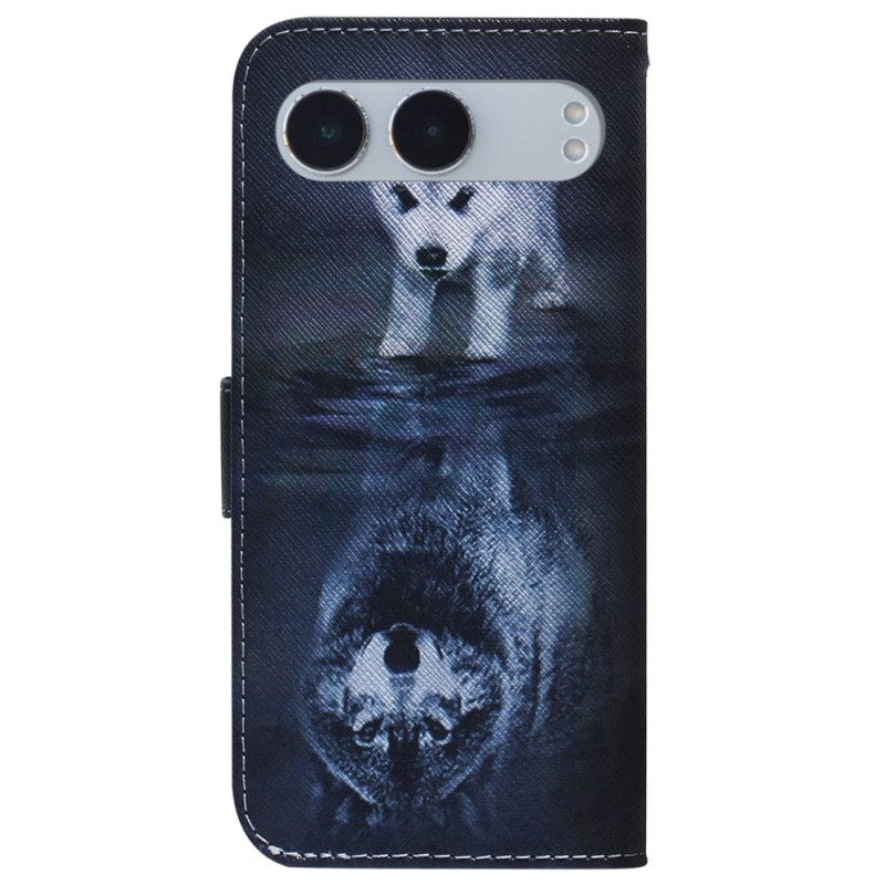 Leren Hoesje Oneplus Nord 4 Hond En Wolf Bescherming Hoesje