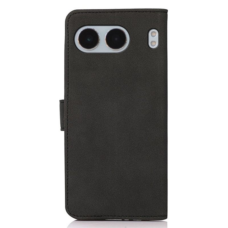 Leren Hoesje Oneplus Nord 4 Khazneh Suède-effect Bescherming Hoesje