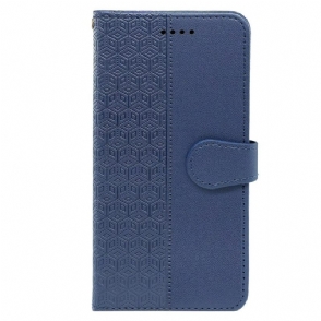 Leren Hoesje Oneplus Nord 4 Kubisch Patroon Bescherming Hoesje