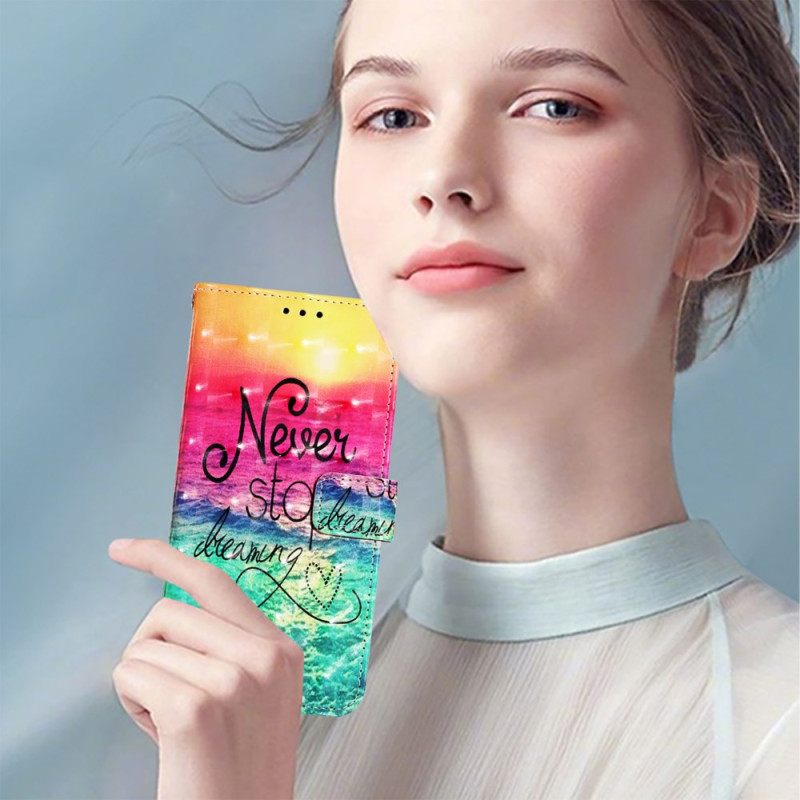 Leren Hoesje Oneplus Nord 4 Never Stop Dromen